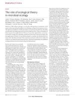 The role of ecological theory in microbial ecology