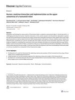 Human–machine interaction and implementation on the upper extremities of a humanoid robot