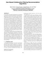 Item-Based Collaborative Filtering Recommendation Algorithms