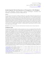 Gender Impeded: The Lived Experiences of Transgenders at The Workplace