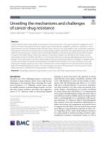 Unveiling the mechanisms and challenges of cancer drug resistance