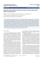 Preheating-assisted solid-state friction stir repair of Al–Mg–Si alloy plate at different rotational speeds