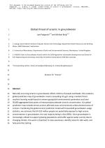 Global threat of arsenic in groundwater