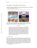STYLESHOT: A SNAPSHOT ON ANY STYLE