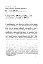 Geography, Demography, and Economic Growth in Africa