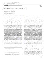 The politicized nature of international business