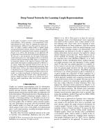 Deep Neural Networks for Learning Graph Representations