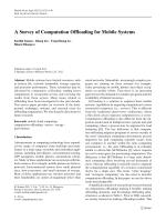 A Survey of Computation Offloading for Mobile Systems
