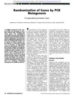 Randomization of Genes by PCR Mutagenesis