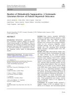 Burden of Hidradenitis Suppurativa: A Systematic Literature Review of Patient Reported Outcomes