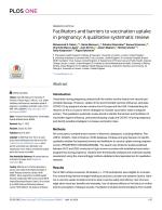 Facilitators and barriers to vaccination uptake in pregnancy: A qualitative systematic review
