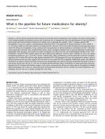 What is the pipeline for future medications for obesity?
