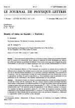 Density of states on fractals : « fractons »