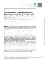 The Association of Cigarette Smoking With Depression and Anxiety: A Systematic Review