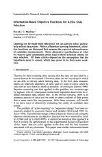 Information-Based Objective Functions for Active Data Selection