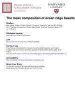 The mean composition of ocean ridge basalts
