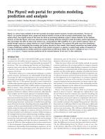 The Phyre2 web portal for protein modeling, prediction and analysis