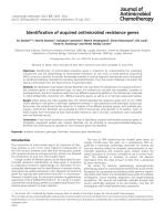 Identification of acquired antimicrobial resistance genes
