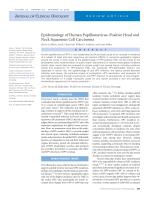 Epidemiology of Human Papillomavirus–Positive Head and Neck Squamous Cell Carcinoma