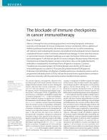 The blockade of immune checkpoints in cancer immunotherapy