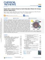 Single Atom Catalysts Based on Earth-Abundant Metals for Energy-Related Applications