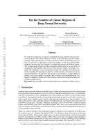 On the Number of Linear Regions of Deep Neural Networks