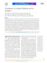 Foundations of Lifestyle Medicine and its Evolution