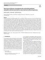 Electrospun polymeric nanohybrids with outstanding pollutants adsorption and electroactivity for water treatment and sensing devices