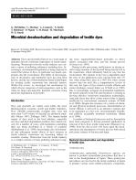 Microbial decolourisation and degradation of textile dyes