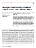 Structured information extraction from scientific text with large language models