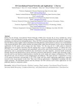1D Convolutional Neural Networks and Applications – A Survey