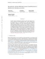 SHARPNESS-AWARE MINIMIZATION FOR EFFICIENTLY IMPROVING GENERALIZATION