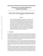 Emergence of Locomotion Behaviours in Rich Environments