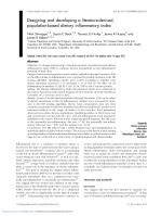 Designing and developing a literature-derived, population-based dietary inflammatory index