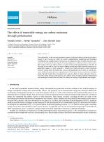 The effect of renewable energy on carbon emissions through globalization