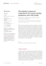 Microplastics exposure: implications for human fertility, pregnancy and child health