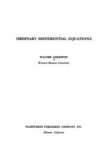 ORDINARY DIFFERENTIAL EQUATIONS