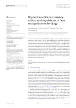 Beyond surveillance: privacy, ethics, and regulations in face recognition technology