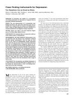 Case-Finding Instruments for Depression Two Questions Are as Good as Many