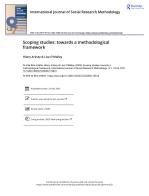Scoping studies: towards a methodological framework
