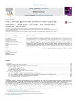 Role of advanced glycation end products in cellular signaling