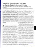 Suppression of non-small cell lung tumor development by the let-7 microRNA family