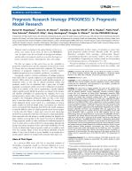 Prognosis Research Strategy (PROGRESS) 3: Prognostic Model Research
