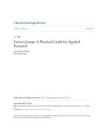 Focus Groups: A Practical Guide for Applied Research