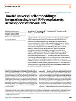 Toward universal cell embeddings: integrating single-cell RNA-seq datasets across species with SATURN