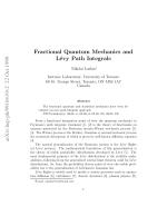 Fractional Quantum Mechanics and Lévy Path Integrals