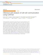 Inference and analysis of cell-cell communication using CellChat