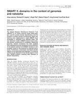 SMART 5: domains in the context of genomes and networks