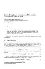 Some Remarks on the Value-at-Risk and the Conditional Value-at-Risk