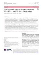 Dual blockade immunotherapy targeting PD-1/PD-L1 and CTLA-4 in lung cancer